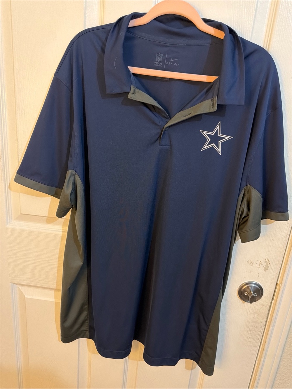 NFL Nike Dri-FIT Polo in Navy and Gray